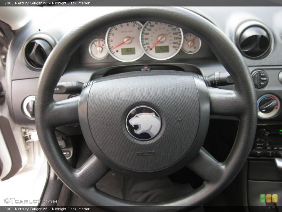 Midnight Black Interior Steering Wheel for the 2001 Mercury Cougar V6 #45004472