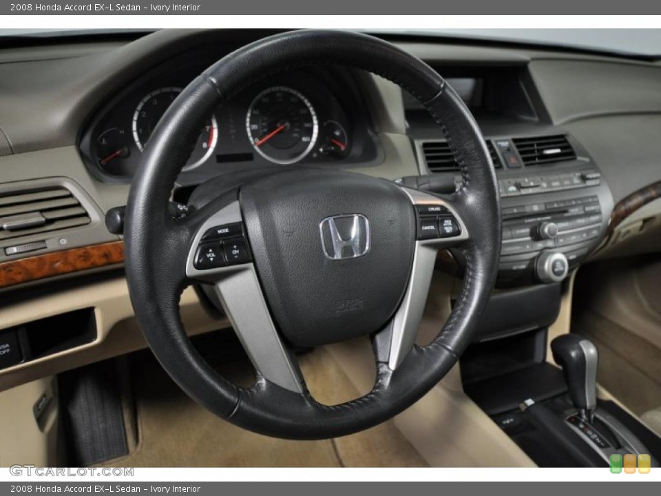 Ivory Interior Steering Wheel for the 2008 Honda Accord EX-L Sedan #45007376