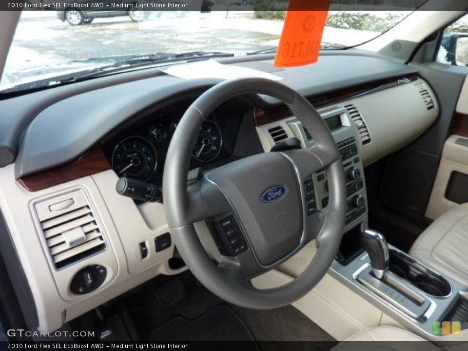 Medium Light Stone Interior Dashboard for the 2010 Ford Flex SEL EcoBoost AWD #45008505