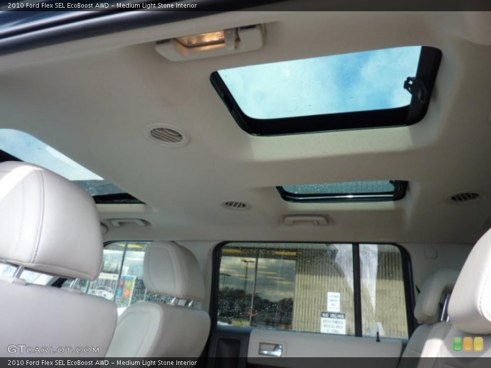 Medium Light Stone Interior Sunroof for the 2010 Ford Flex SEL EcoBoost AWD #45008521