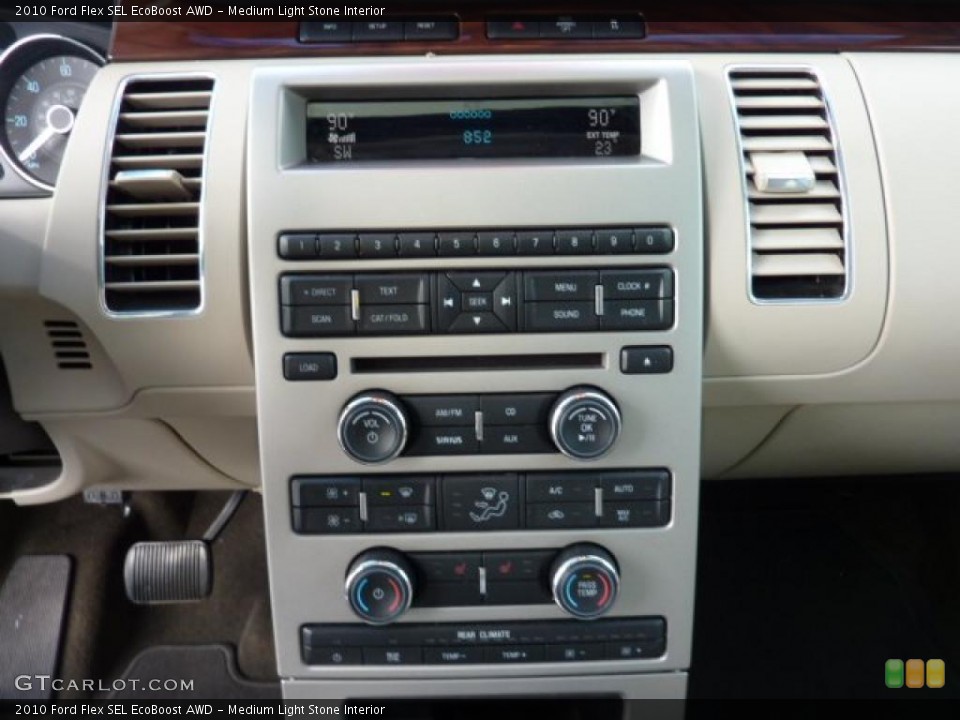 Medium Light Stone Interior Controls for the 2010 Ford Flex SEL EcoBoost AWD #45008557