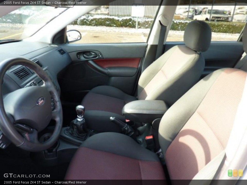 Charcoal/Red Interior Photo for the 2005 Ford Focus ZX4 ST Sedan #45010449