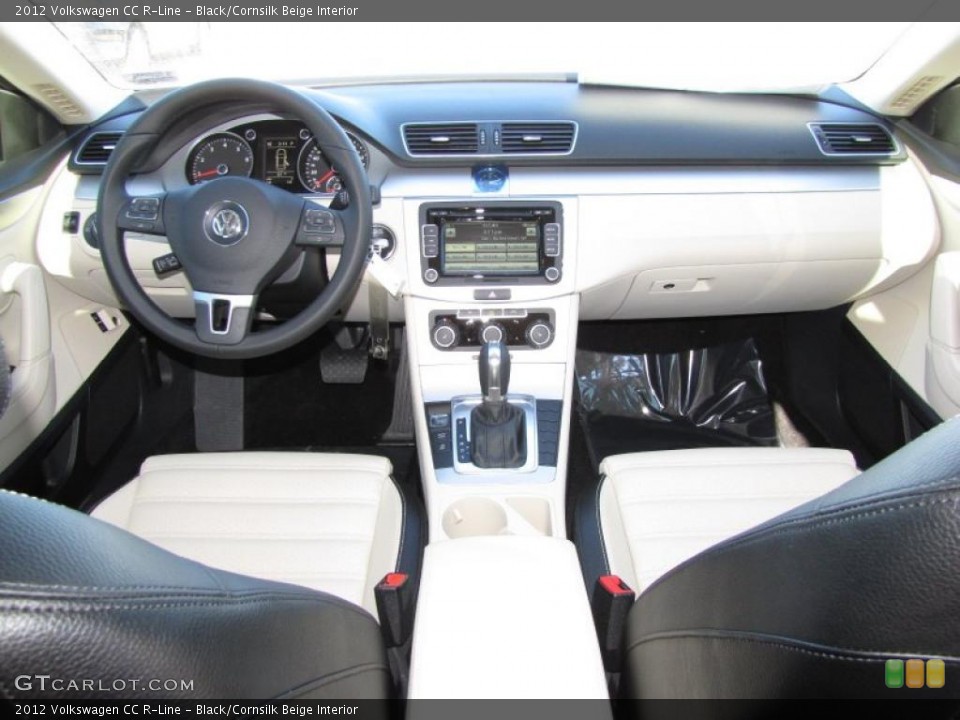 Black/Cornsilk Beige Interior Dashboard for the 2012 Volkswagen CC R-Line #45015411