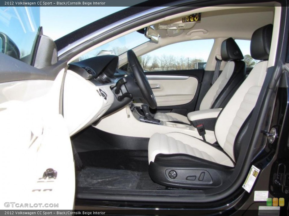 Black/Cornsilk Beige Interior Photo for the 2012 Volkswagen CC Sport #45015451