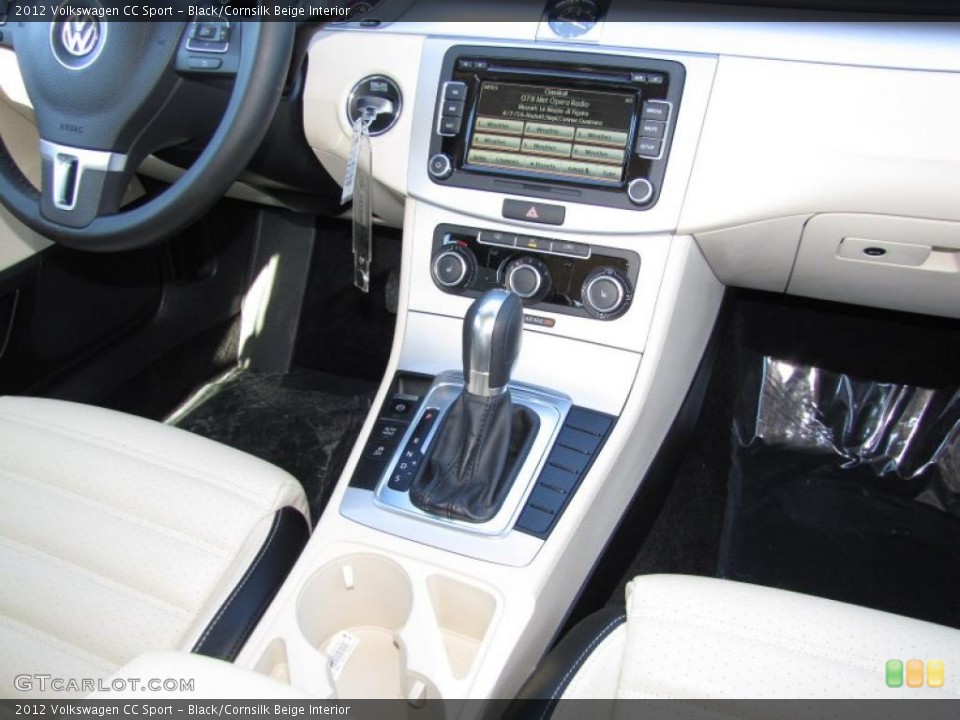 Black/Cornsilk Beige Interior Controls for the 2012 Volkswagen CC Sport #45015463