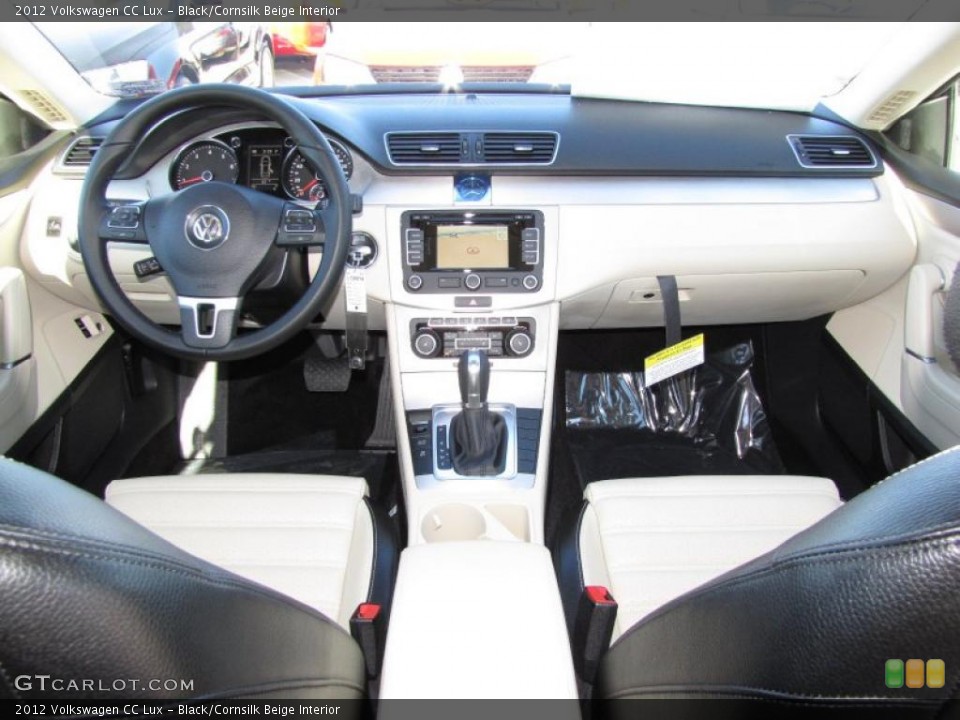 Black/Cornsilk Beige Interior Dashboard for the 2012 Volkswagen CC Lux #45015555
