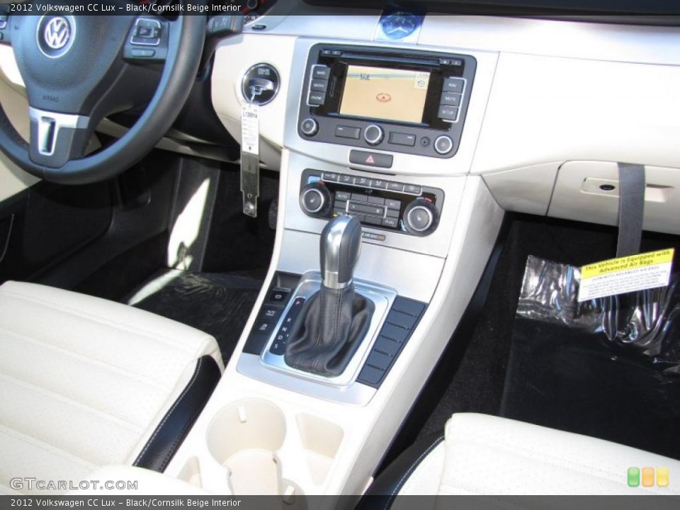 Black/Cornsilk Beige Interior Controls for the 2012 Volkswagen CC Lux #45015559