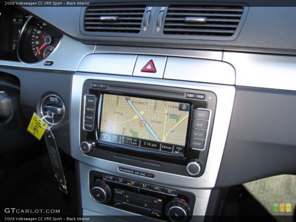 Black Interior Navigation for the 2009 Volkswagen CC VR6 Sport #45016370