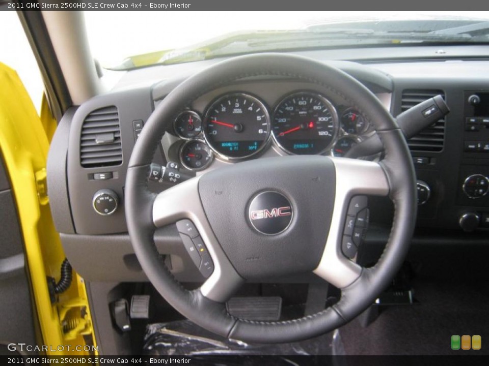 Ebony Interior Steering Wheel for the 2011 GMC Sierra 2500HD SLE Crew Cab 4x4 #45017083