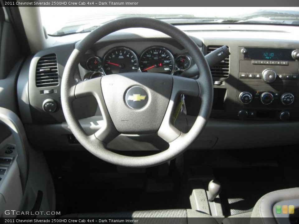 Dark Titanium Interior Steering Wheel for the 2011 Chevrolet Silverado 2500HD Crew Cab 4x4 #45017832