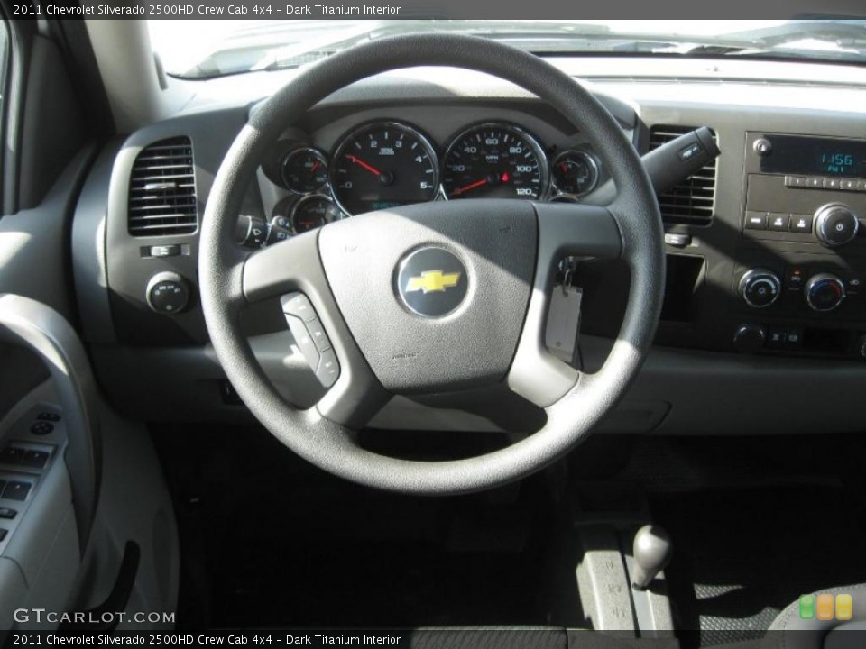 Dark Titanium Interior Steering Wheel for the 2011 Chevrolet Silverado 2500HD Crew Cab 4x4 #45017904