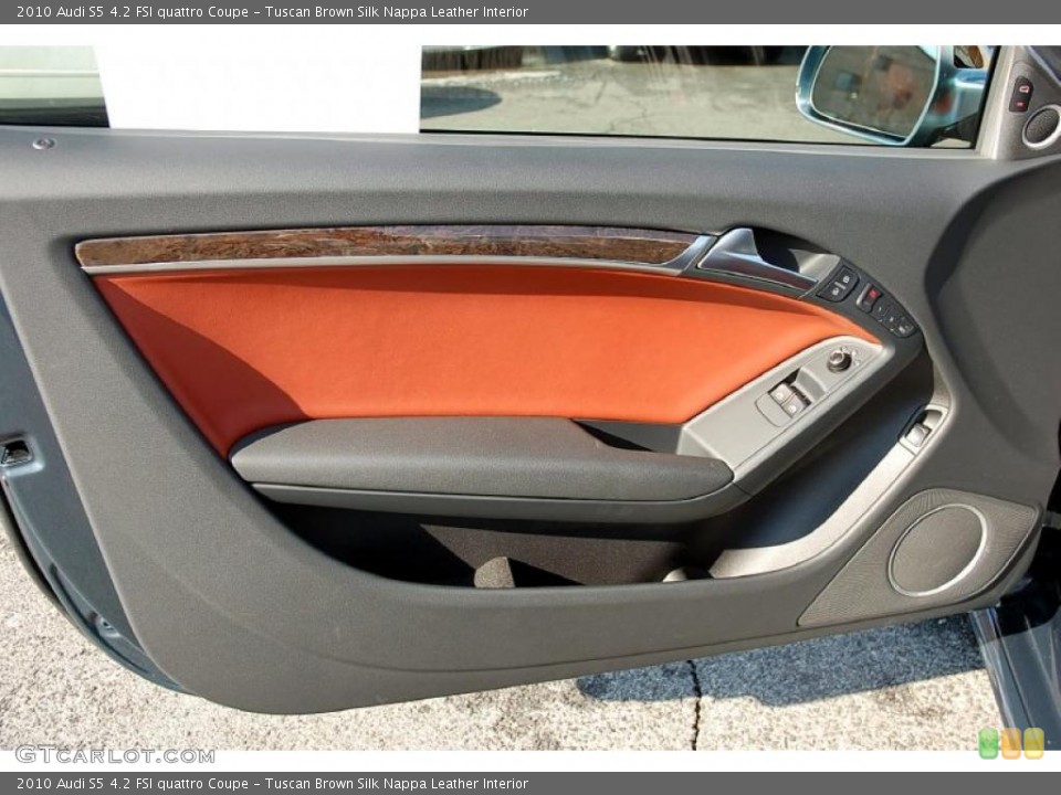 Tuscan Brown Silk Nappa Leather Interior Door Panel for the 2010 Audi S5 4.2 FSI quattro Coupe #45018048