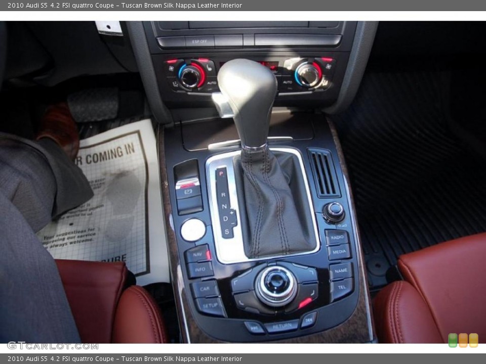 Tuscan Brown Silk Nappa Leather Interior Transmission for the 2010 Audi S5 4.2 FSI quattro Coupe #45018105