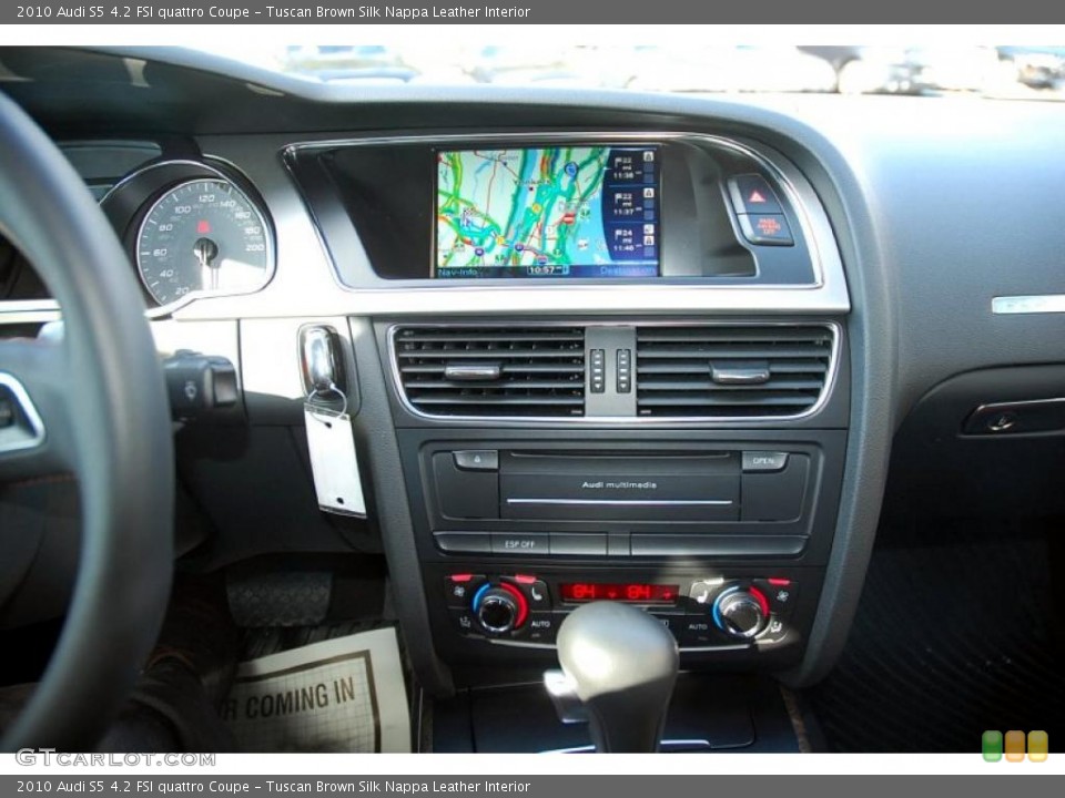 Tuscan Brown Silk Nappa Leather Interior Controls for the 2010 Audi S5 4.2 FSI quattro Coupe #45018109