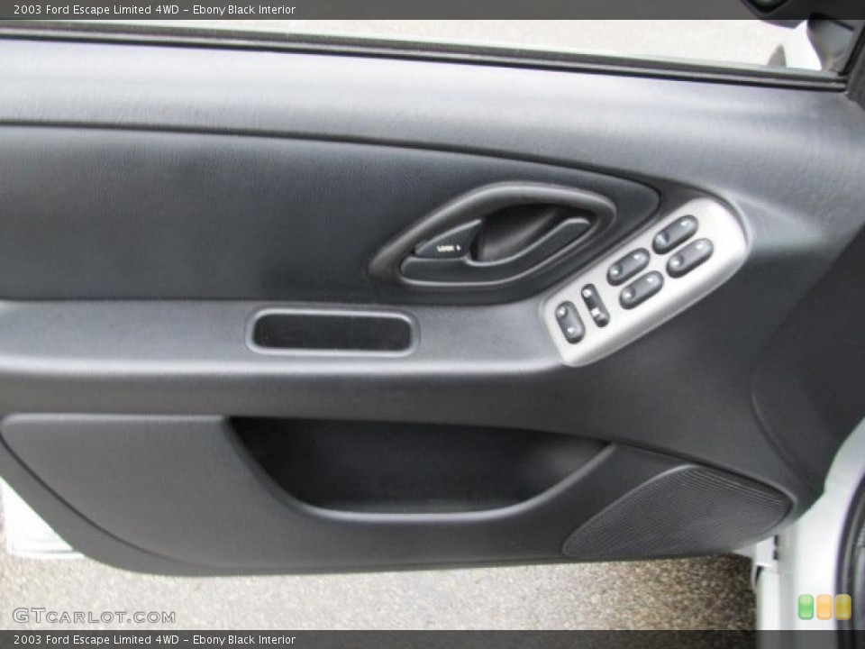 Ebony Black Interior Door Panel for the 2003 Ford Escape Limited 4WD #45018527