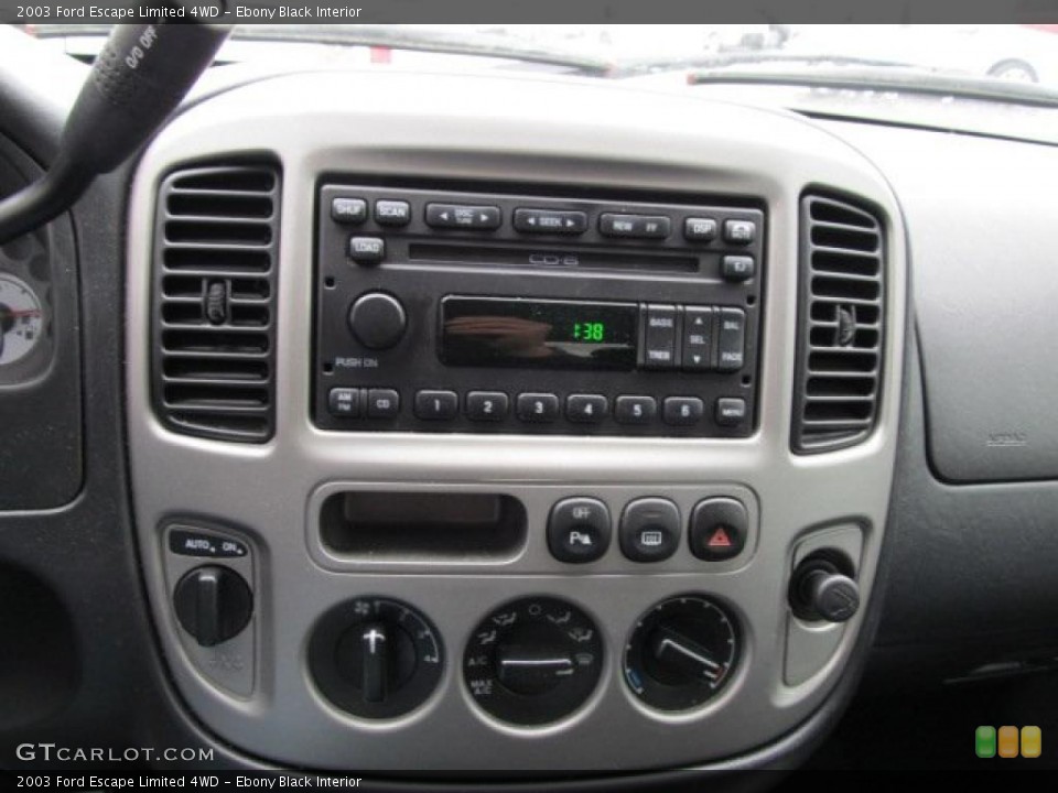 Ebony Black Interior Controls for the 2003 Ford Escape Limited 4WD #45018539