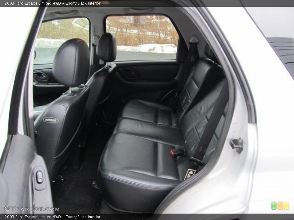 Ebony Black Interior Photo for the 2003 Ford Escape Limited 4WD #45018547