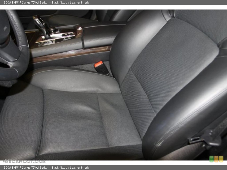 Black Nappa Leather Interior Photo for the 2009 BMW 7 Series 750Li Sedan #45022668