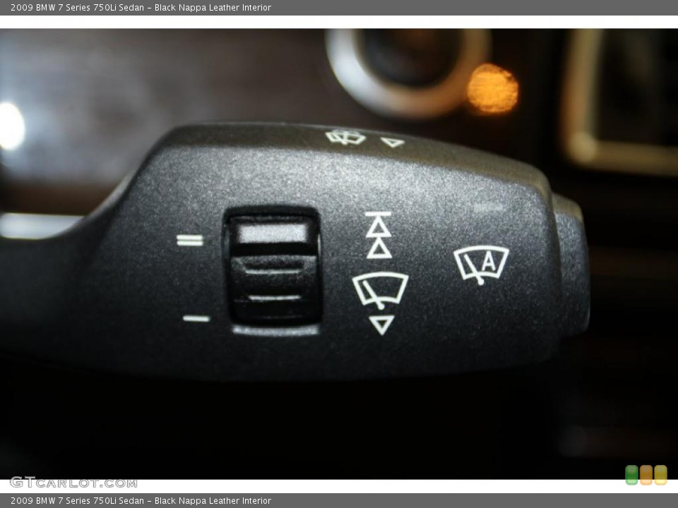 Black Nappa Leather Interior Controls for the 2009 BMW 7 Series 750Li Sedan #45022748