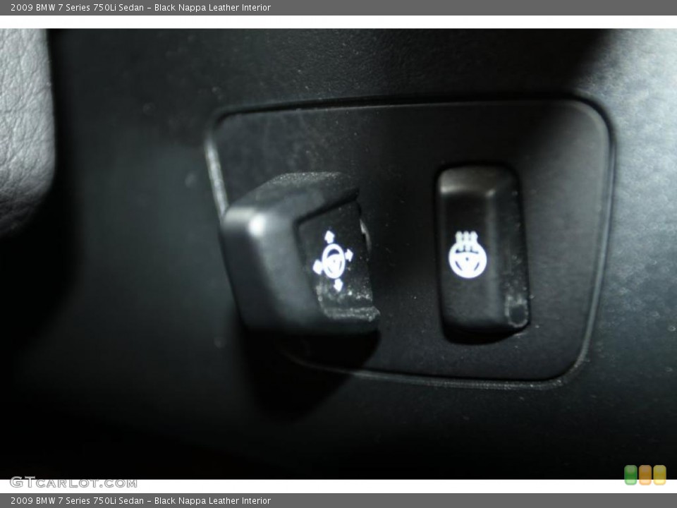 Black Nappa Leather Interior Controls for the 2009 BMW 7 Series 750Li Sedan #45022764