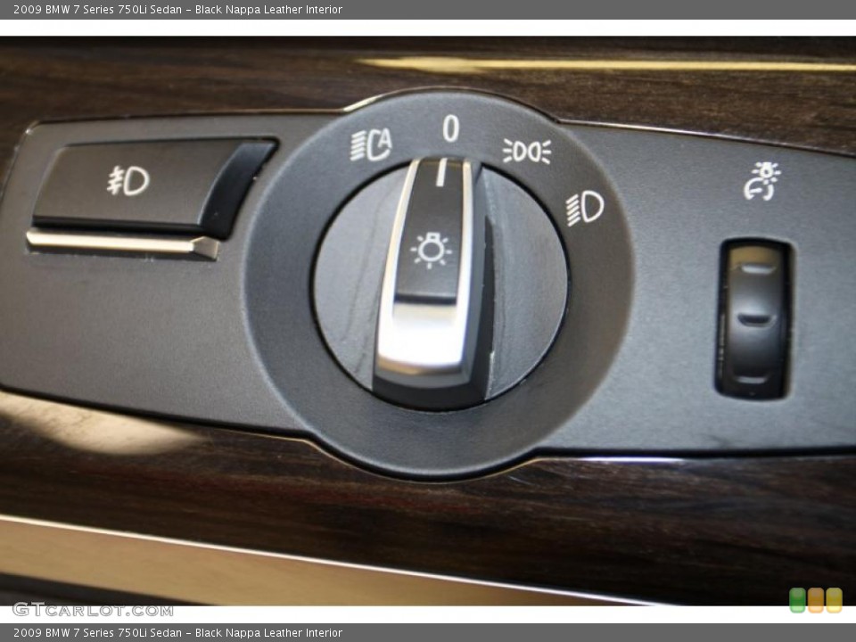 Black Nappa Leather Interior Controls for the 2009 BMW 7 Series 750Li Sedan #45023009