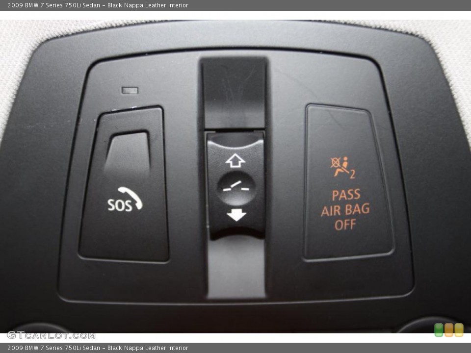Black Nappa Leather Interior Controls for the 2009 BMW 7 Series 750Li Sedan #45023117