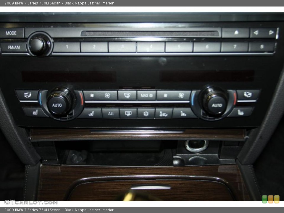 Black Nappa Leather Interior Controls for the 2009 BMW 7 Series 750Li Sedan #45023161