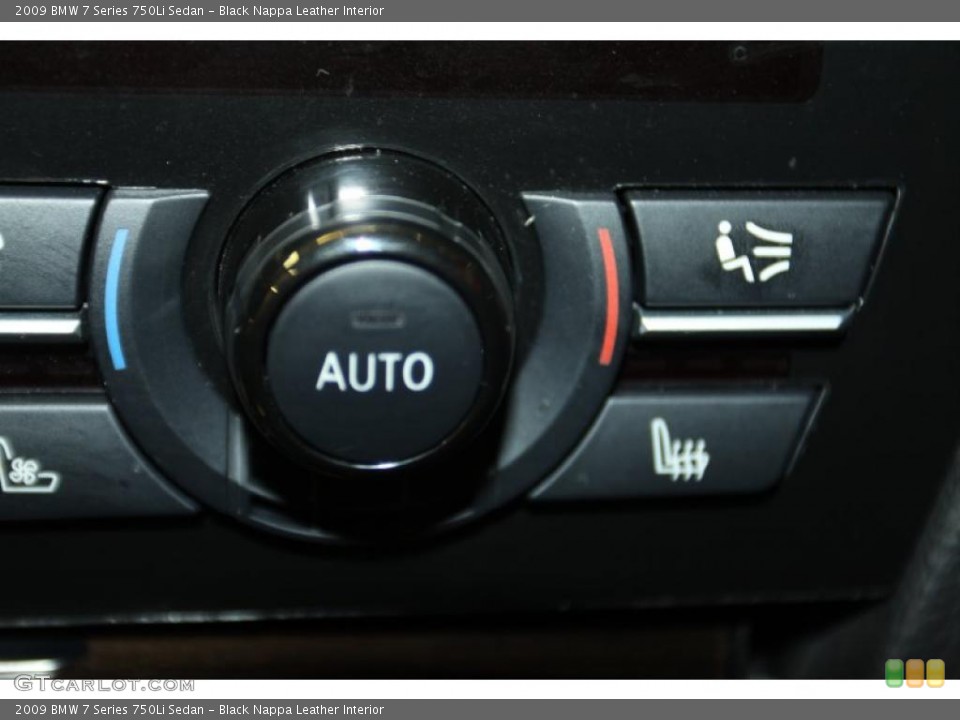 Black Nappa Leather Interior Controls for the 2009 BMW 7 Series 750Li Sedan #45023173