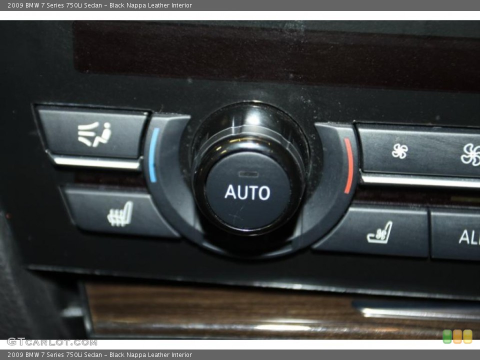 Black Nappa Leather Interior Controls for the 2009 BMW 7 Series 750Li Sedan #45023189