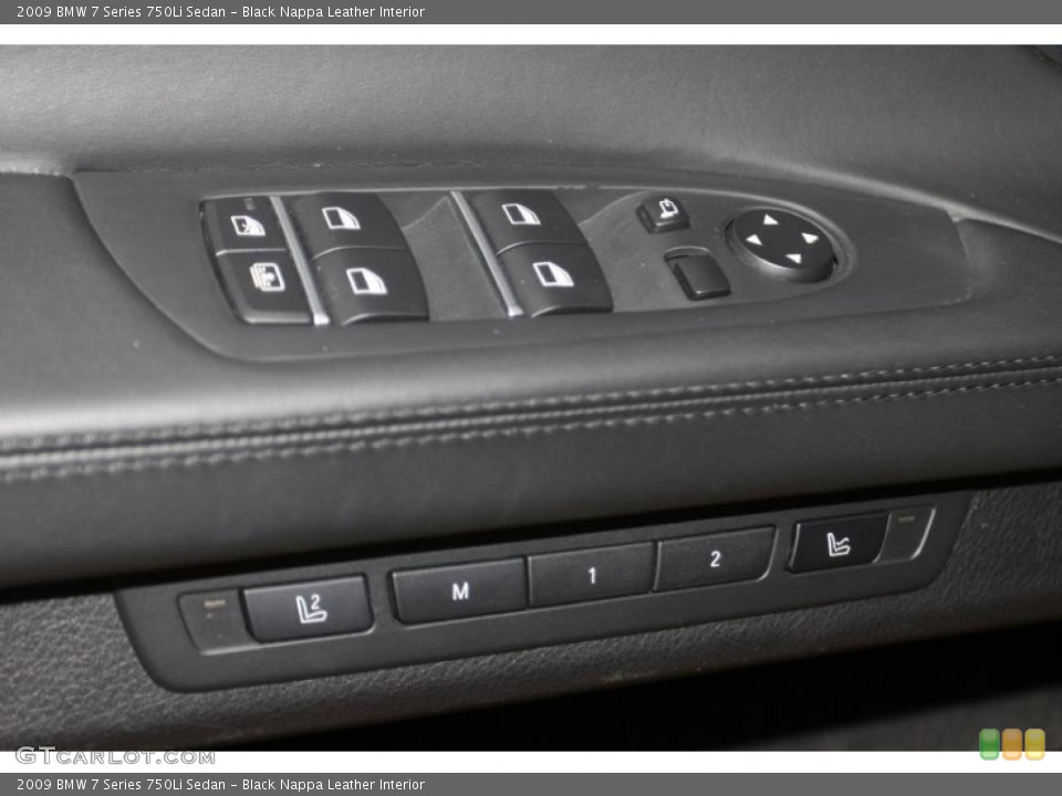 Black Nappa Leather Interior Controls for the 2009 BMW 7 Series 750Li Sedan #45023293