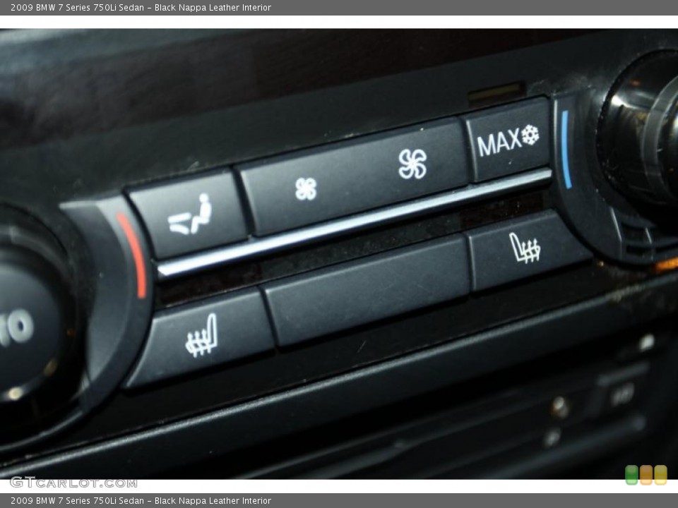 Black Nappa Leather Interior Controls for the 2009 BMW 7 Series 750Li Sedan #45023385
