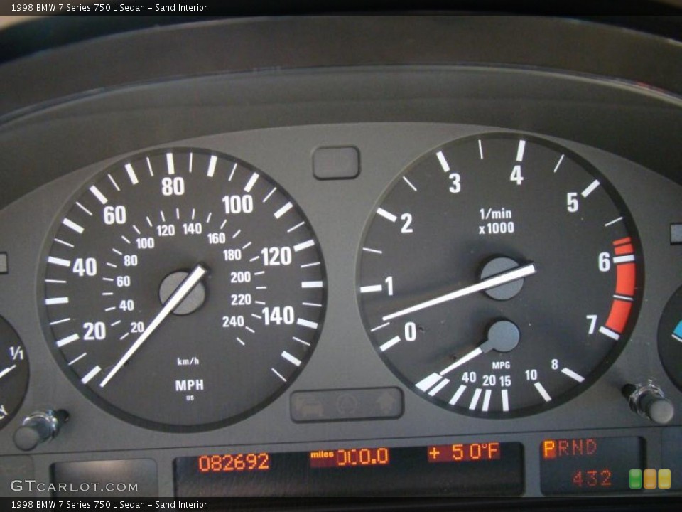 Sand Interior Gauges for the 1998 BMW 7 Series 750iL Sedan #45023401