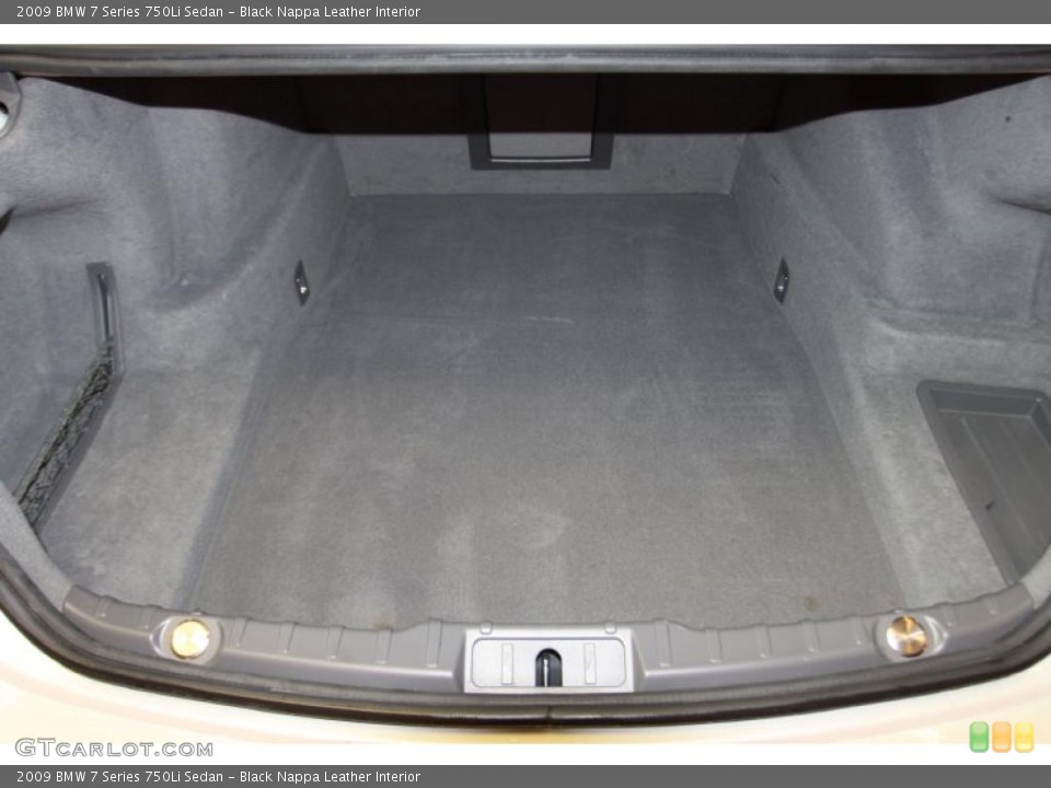 Black Nappa Leather Interior Trunk for the 2009 BMW 7 Series 750Li Sedan #45023467