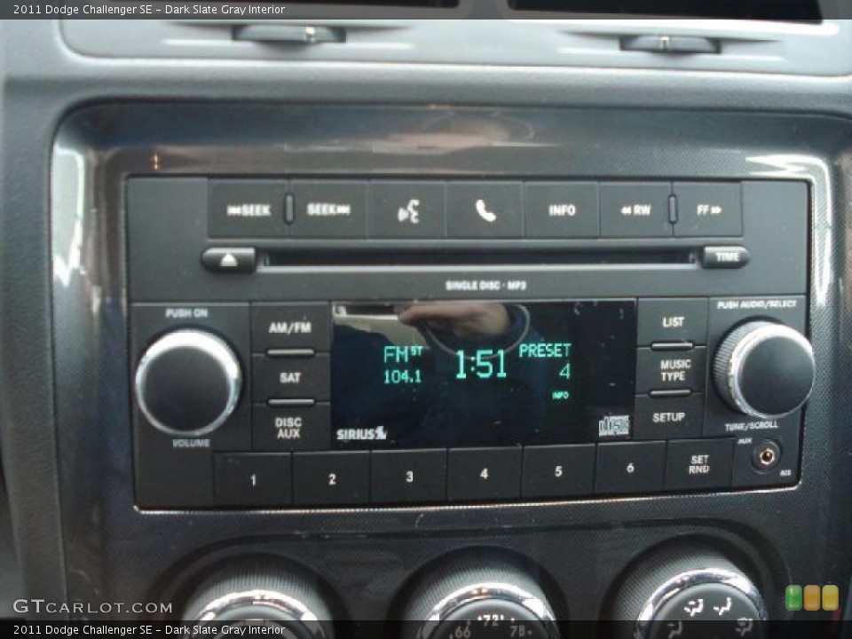 Dark Slate Gray Interior Controls for the 2011 Dodge Challenger SE #45028393