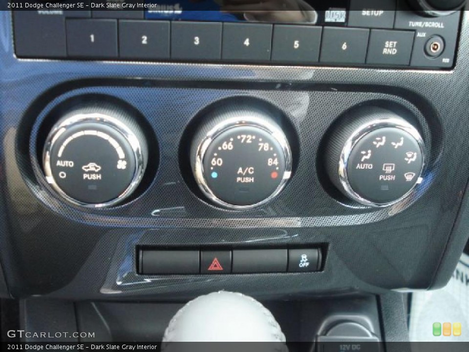 Dark Slate Gray Interior Controls for the 2011 Dodge Challenger SE #45028661
