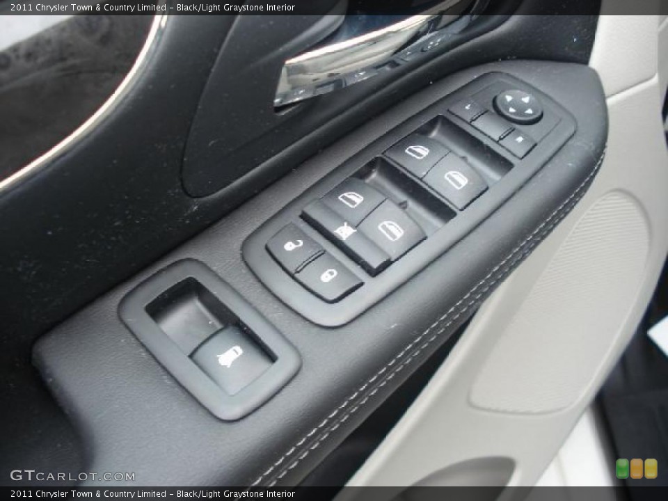 Black/Light Graystone Interior Controls for the 2011 Chrysler Town & Country Limited #45029121