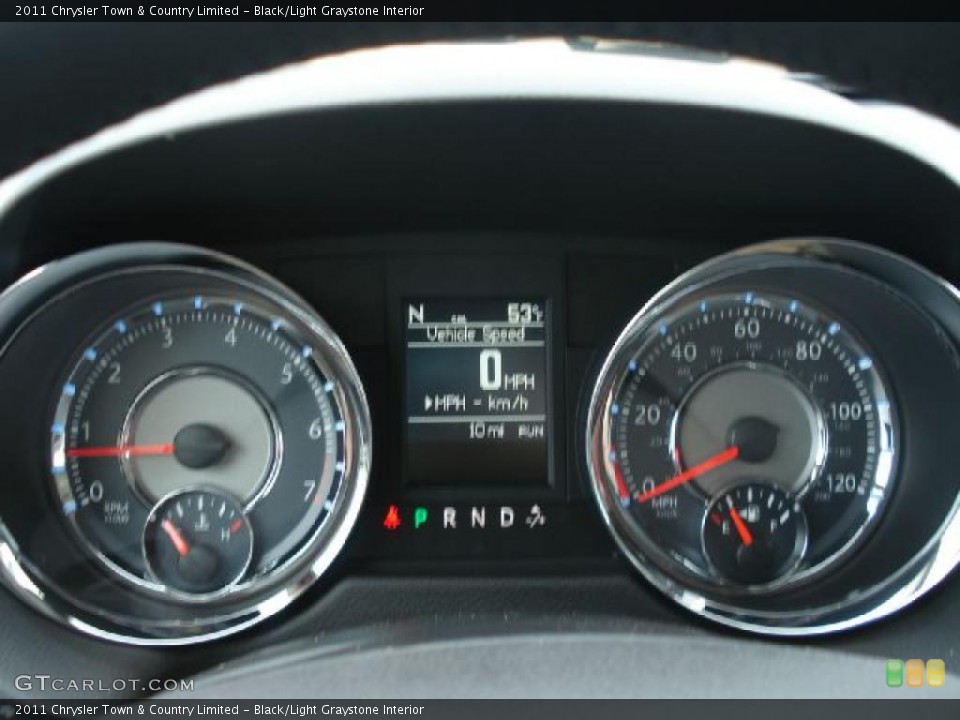 Black/Light Graystone Interior Gauges for the 2011 Chrysler Town & Country Limited #45029149