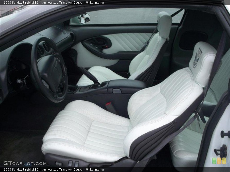 White Interior Photo for the 1999 Pontiac Firebird 30th Anniversary Trans Am Coupe #45036141