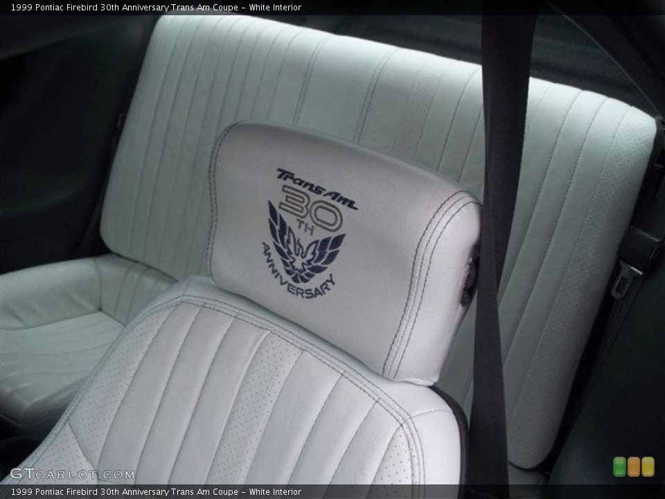 White Interior Photo for the 1999 Pontiac Firebird 30th Anniversary Trans Am Coupe #45036161