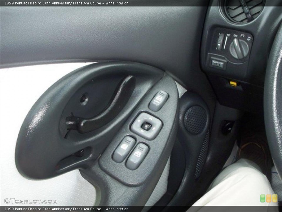 White Interior Controls for the 1999 Pontiac Firebird 30th Anniversary Trans Am Coupe #45036209