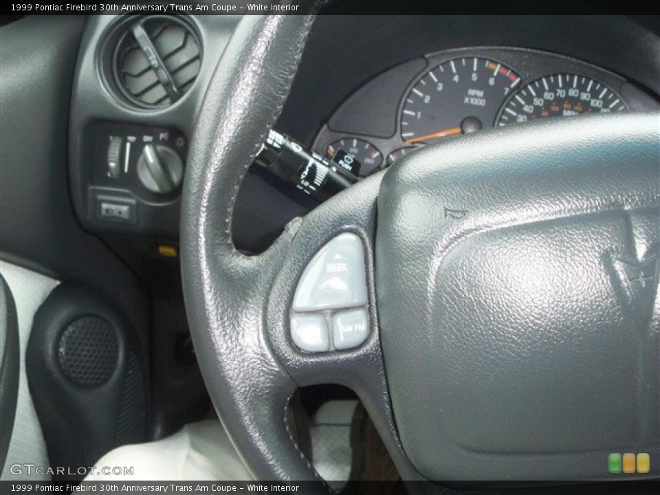 White Interior Controls for the 1999 Pontiac Firebird 30th Anniversary Trans Am Coupe #45036225