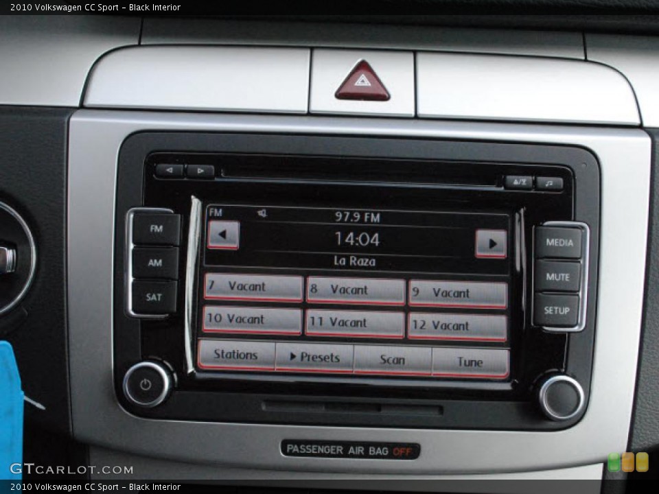 Black Interior Controls for the 2010 Volkswagen CC Sport #45036729
