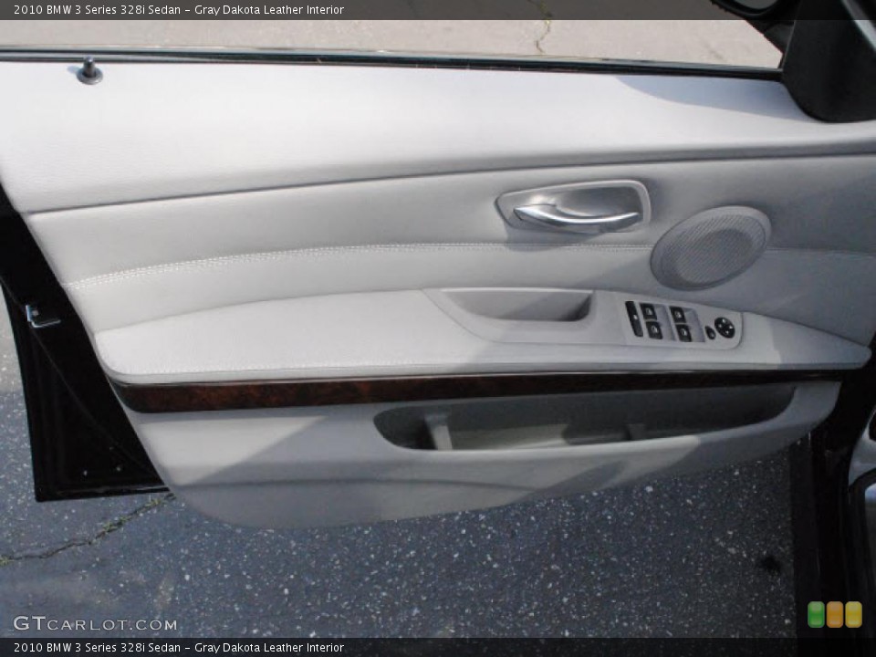 Gray Dakota Leather Interior Door Panel for the 2010 BMW 3 Series 328i Sedan #45036981