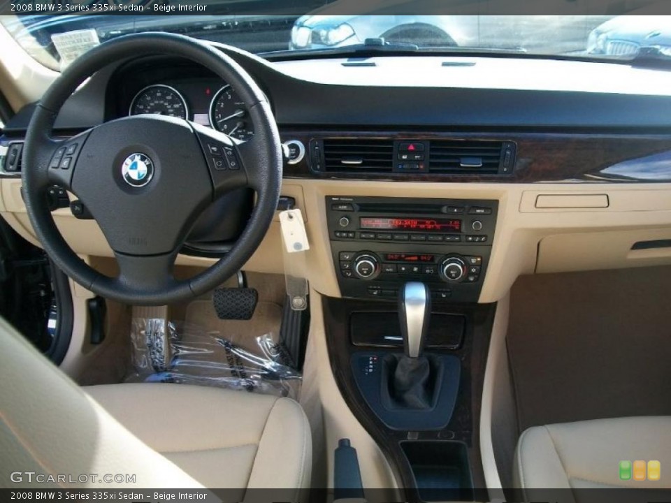 Beige Interior Dashboard for the 2008 BMW 3 Series 335xi Sedan #45042499