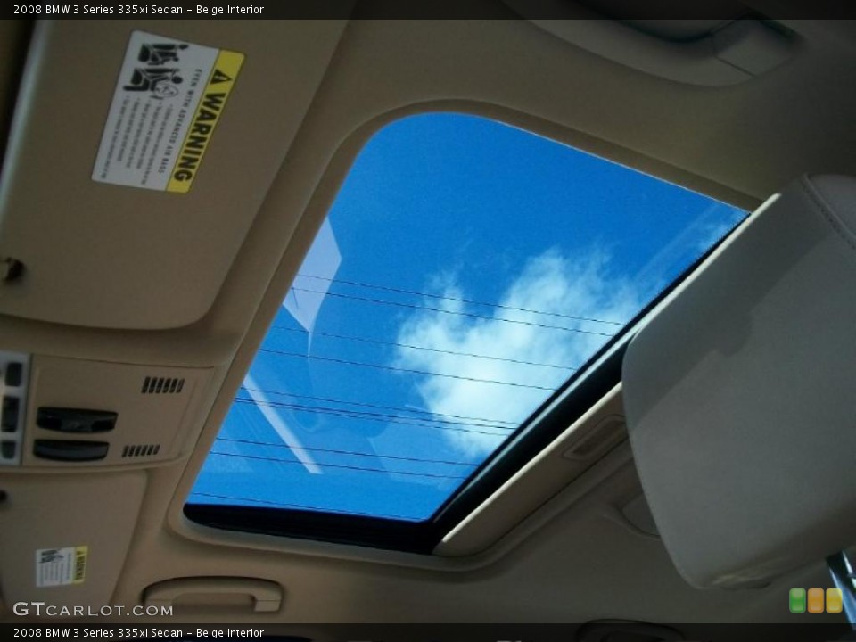 Beige Interior Sunroof for the 2008 BMW 3 Series 335xi Sedan #45042613