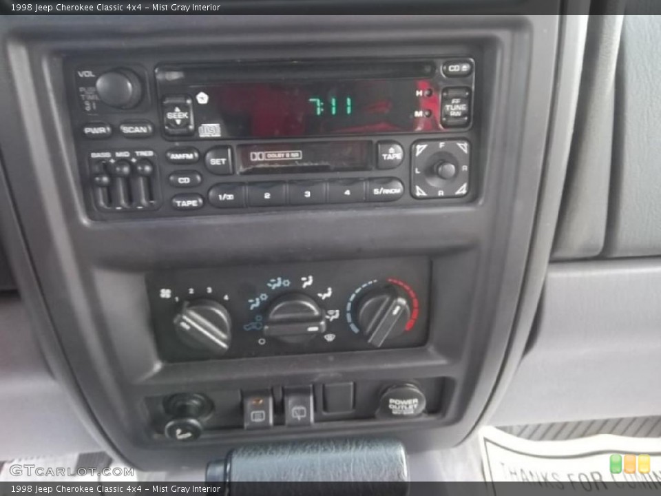 Mist Gray Interior Controls for the 1998 Jeep Cherokee Classic 4x4 #45043541