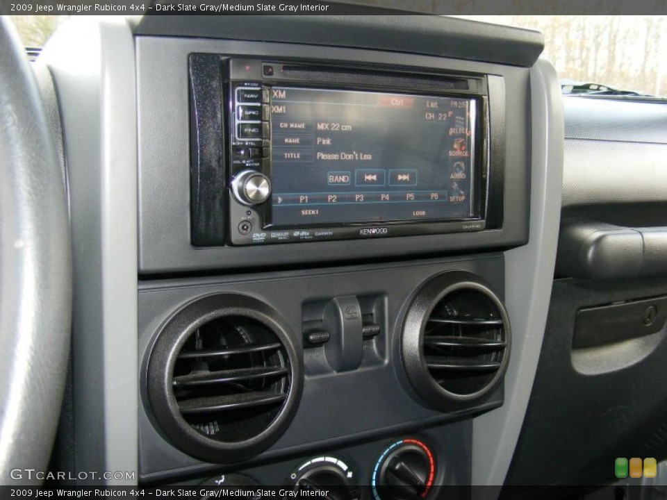 Dark Slate Gray/Medium Slate Gray Interior Controls for the 2009 Jeep Wrangler Rubicon 4x4 #45048053