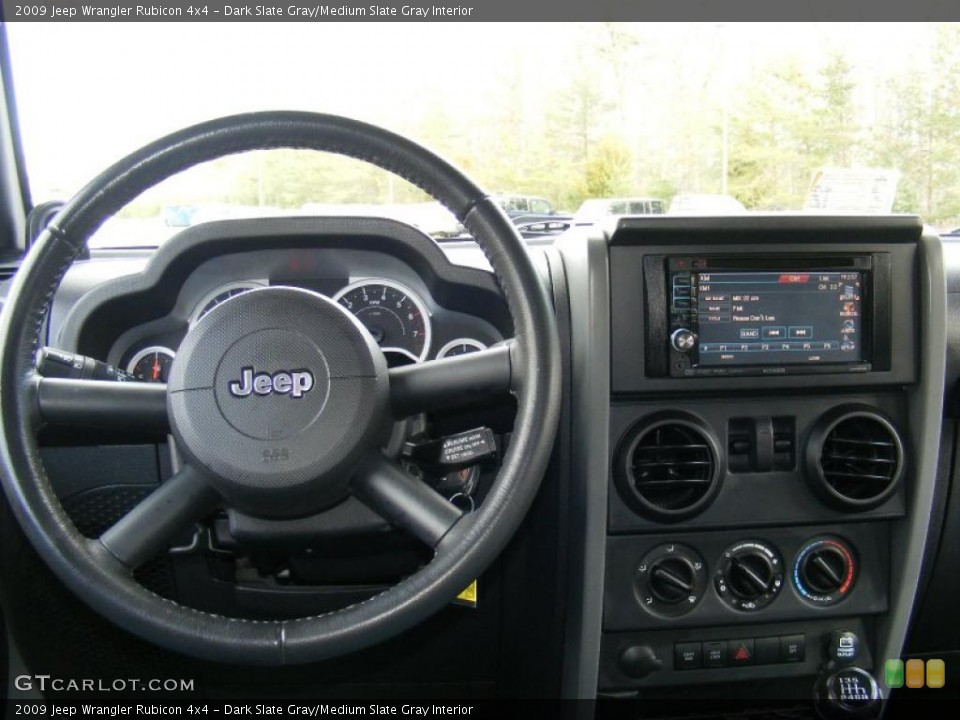 Dark Slate Gray/Medium Slate Gray Interior Dashboard for the 2009 Jeep Wrangler Rubicon 4x4 #45048085