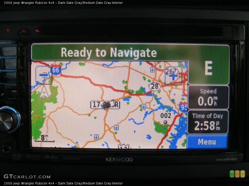 Dark Slate Gray/Medium Slate Gray Interior Navigation for the 2009 Jeep Wrangler Rubicon 4x4 #45048133