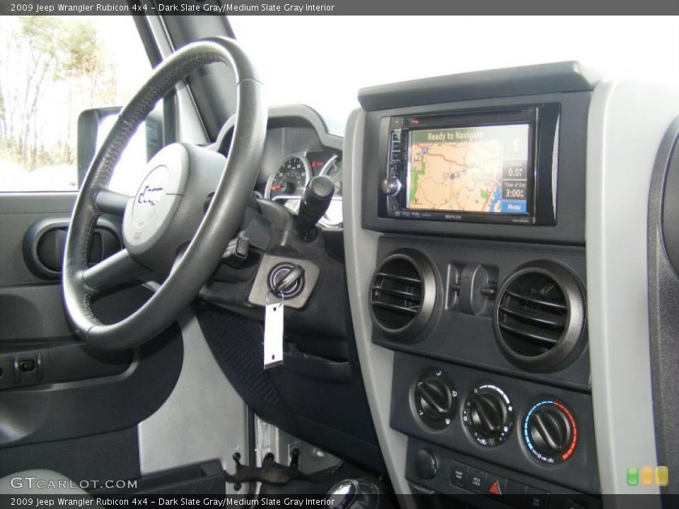 Dark Slate Gray/Medium Slate Gray Interior Dashboard for the 2009 Jeep Wrangler Rubicon 4x4 #45048258